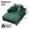 Chaise Lounge with Removable Ottoman, Corduroy Upholstered Armchair Accent Chair Sleeper Sofa Chair - ModernLuxe - 4 of 4