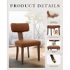 Dining Chairs Set of 2, Modern Leather Upholstered Kitchen Chairs with Hardwood Frame, Easy Clean Leather, Ergonomic Curved Backrest - 4 of 4