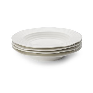 Portmeirion Sophie Conran Rimmed 9.75 Inch Soup Plates, Set of 4 - White - 1 of 4