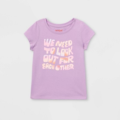 Cat & Jack Hushed Violet Purple 2T-5T #t52 Toddler Girls' Short Sleeve T-Shirt