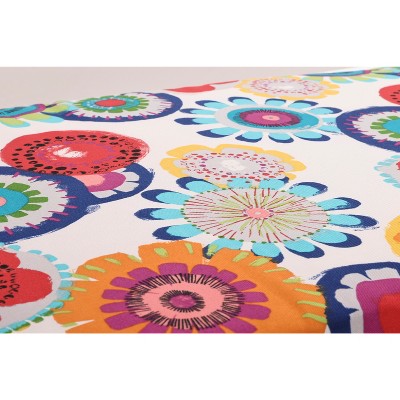 Multicolored Floral 21.25" x 10.25" Rectangular Outdoor Throw Pillow Set