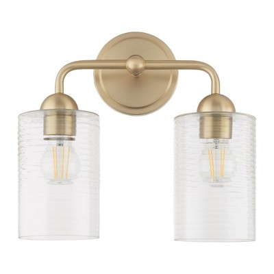 Quorum Lighting Charlotte 2 - Light Vanity in  Aged Brass
