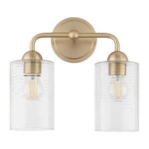 Quorum Lighting Charlotte 2 - Light Vanity in  Aged Brass - 1 of 1