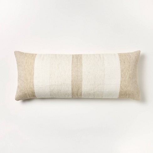 Oversized Woven Lumbar Throw Pillow Cream neutral Threshold Designed With Studio Mcgee Rectangular Accent Pillow Indoor Use Zippered Target