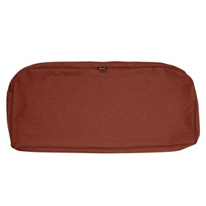 41" x 18" x 3" Montlake Water-Resistant Patio Bench/Settee Cushion Slip Cover Heather Henna Red - Classic Accessories - 1 of 4