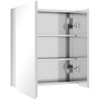 kleankin Wall Mounted Bathroom Medicine Cabinet with Hinged Door Storage Shelves for Living Room and Laundry Room Silver - 4 of 4