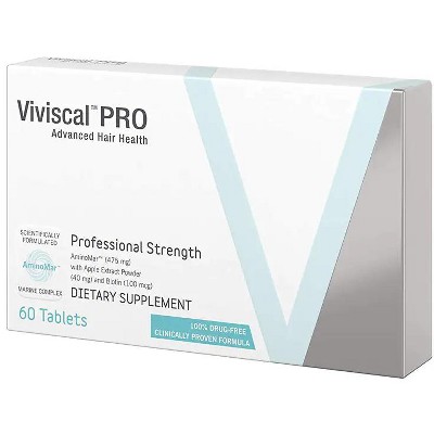 Viviscal PRO Advanced Hair Health PROFESSIONAL STRENGTH Dietary Supplements (60 tablets) AminoMar Marine Complex & Biotin