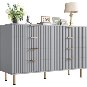 COZONY 8-Drawer Fluted Modern Dresser — Wooden Chest with Deep Storage for Bedroom, Living Room, Hallway & Kids Room - 1 of 4
