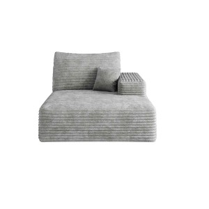 MAYEERTY 3-Seater Left Sofa Gray - 3-Seater Left Layout, Corduroy, No Assembly, for Living - 1 of 4