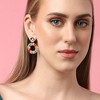 SOHI Women's Multicolour Creole Drop Earrings - 3 of 4
