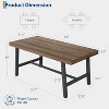 Acekool 63" Table for 6 -  Birch Top, Steel Frame & Space-Smart Design, Charcoal - 2 of 4