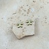 Adornia 14k Gold Plated CZ Flower Petal Stud Earrings - 3 of 4