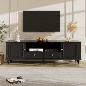 Bella Depot 70.9'' Modern TV Stand for TVs up to 80“, Entertainment Center with Open Compartment, Storage Cabinet and Drawers - 1 of 4