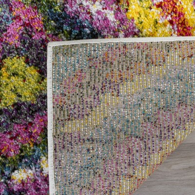 Fiesta Multi-Color Synthetic Shag Area Rug, 4' x 6'