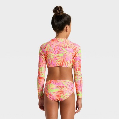 Cat & Jack Girls' Summer Palms Print Swimwear Set - Cat & Jack™ M — фото 2