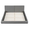 Whisen Queen Size Velvet Platform Bed with Upholstered Grounded Bed with Solid Frame, Easy Assembly - 3 of 4