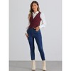 INSPIRE CHIC Women's Denim Sleeveless V Neck Button Down Casual Waistcoat Vest - 2 of 4