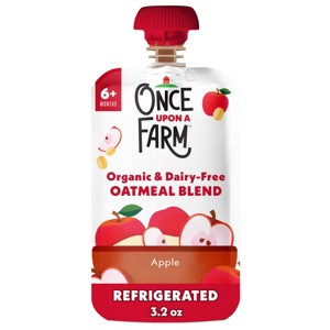 Once Upon a Farm Organic Baby Oatmeal Apple Pouch - 3.2oz - 1 of 4