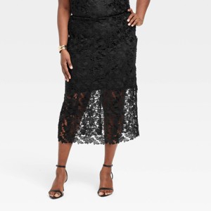 Women's Lace Midi A-Line Skirt - A New Day™ - 1 of 3