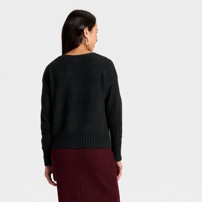 Women's Cable Trim V-Neck Pullover Sweater - Universal Thread' - image 2