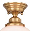 Vaxcel Huntley 1 - Light Semi-Flush Mount in  Natural Brass - 4 of 4