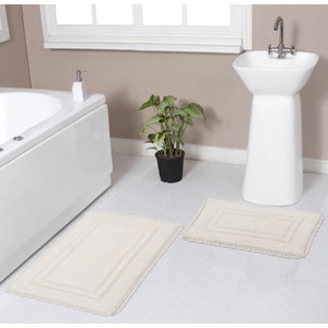 Casual Elegence Collection Cotton Reversible Tufted Set of 2 Bath Rug Set - Home Weavers - 1 of 4