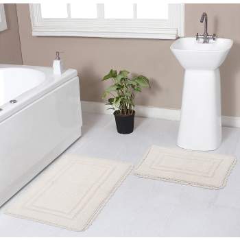 Casual Elegence Collection Cotton Reversible Tufted Set of 2 Bath Rug Set - Home Weavers