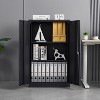 Metal Storage Cabinet with Locking Doors Adjustable Shelf,Folding Filing Storage Cabinet,Locker Cabinet for Home Office,School-The Pop Home - 2 of 4