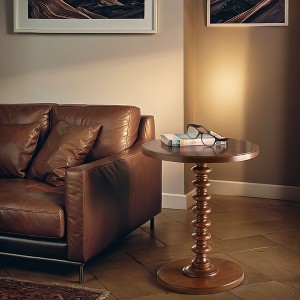 GDFStudio Renata Modern 22" Wood Round End Table - 1 of 4
