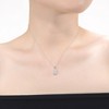 Classy rhodium plated pendant necklace with elegant design, sparkling clear cubic zirconia and a polished finish - 2 of 3