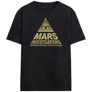 Veronica Mars Mars Investigation Pyramid Logo Adult Black Crew Neck Short Sleeve T-shirt - 1 of 3