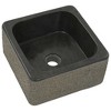 vidaXL Wash Basin Vanity Sink Small Bathroom Sink Oval Natural Riverstone - 2 of 4
