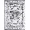 Vintage Floral Area Rug - Soft, Machine Washable, Anti-Slip, Durable for High-Traffic Living Rooms - 4 of 4