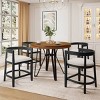 Christopher Knight Home Aurora 5pc Metal and Rubberwood Counter Height Dining Set Black - 2 of 4