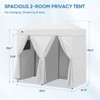 EAGLE PEAK Outdoor Changing Room 8x4, 2 Room Pop Up Portable Changing Room, Sun Shelter, Portable Dressing Room - 3 of 4