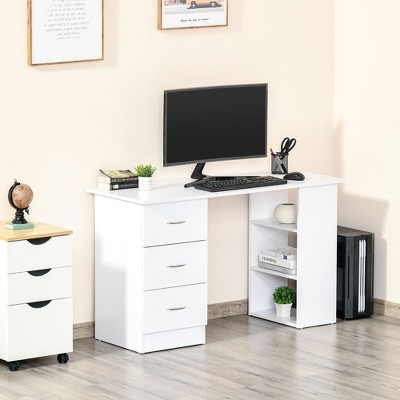 NicBex L-Shaped Computer Desk 180°Rotating Corner Desk with Storage Shelves, Drawer and Cabinet for Living Room, Study