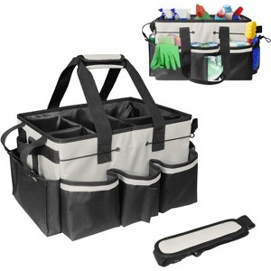 Wearable Cleaning Caddy Bag with Handle and Shoulder Straps, Supplies Organizer with Detachable Divider for Cleaners and Housekeepers - 1 of 4