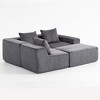 Resenkos Modular Sofa Set, Flexible & Expandable, Sectional Couch for Living Room, Easy Assembly And Space-Saving Design, Corduroy, Gray - 3 of 4