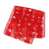 CTM Women's Holiday Santa and Reindeer Lightweight Satin Scarf - 2 of 4