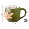 19 oz Green Slow Sloth Earthenware Mug - 3 of 4