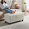 NicBex Rectangular Velvet Storage Ottoman Bench,Upholstered Storage Ottoman with Wood Legs,Modern Storage Bench for Living Room,Bedroom - 4 of 4
