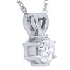 Pompeii3 1/2ct Solitaire Round Diamond Heart Pendant 14K White Gold & 18" Chain - 2 of 4