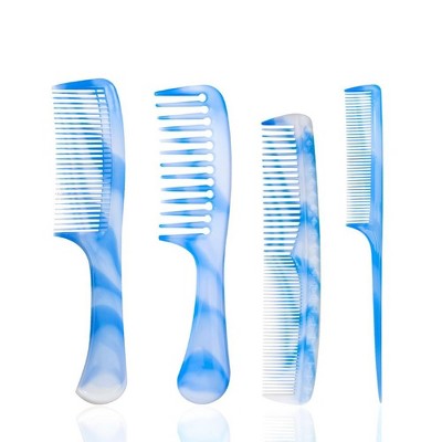 LOVELAY CREATIONS Blue Fine-Tooth Combs Set