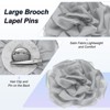Unique Bargains Handmade Dainty Satin Fabric Big Peony Rose Flower Brooches Hair Clips 1 Pc - 2 of 4