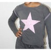 Girl Long Sleeve Star Washed Top With Embroidery Stitch Detail - Paper Flower - 2 of 3