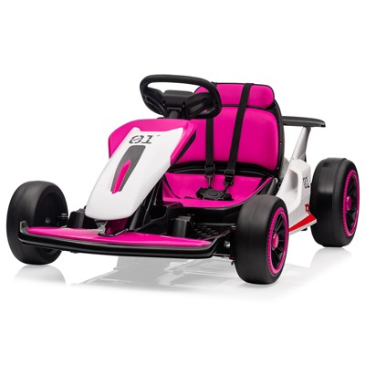 Electric Drift Go Kart for Kids, Go Kart with 200W Dual Motor & 7AH Battery, 8.1MPH Max Speed, 360° Drifting, Safety Belt, 110LBS Load