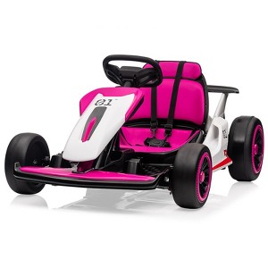 Electric Drift Go Kart for Kids, Go Kart with 200W Dual Motor & 7AH Battery, 8.1MPH Max Speed, 360° Drifting, Safety Belt, 110LBS Load - 1 of 4