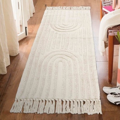 Lahome Tufted Machine Washable Bidirectional Rainbow Floor Mat-Soft Colorful Carpet for Living Room, Bedroom,or Entryway