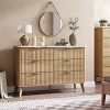 Fluted 6 Drawers Dresser, 47.2" Wide Modern Chest of Drawers with Metal Handle, Curved Profile Dresser TV Stand, Wooden Drawer Organizer for Bedroom - 2 of 4