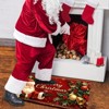 Lomsoe 1pc Rectangular Christmas Door Mat With Santa Claus Golden Lettering Red Golden Plush Indoor Entry Mat, Christmas Gift. - 3 of 4